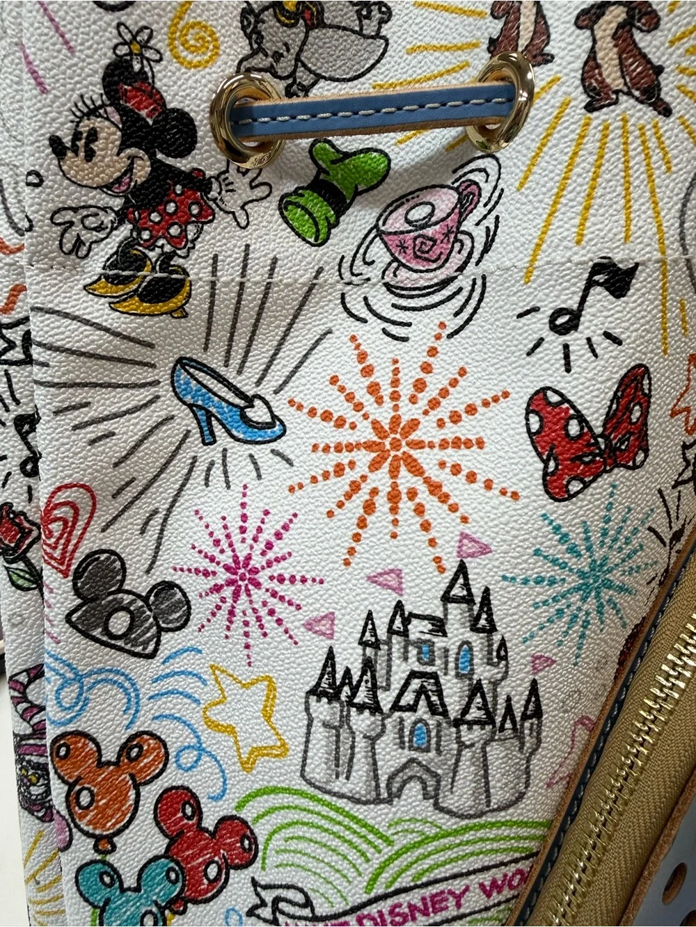Disney Parks Sketch Dooney & Bourke Pickleball Racket Sling Bag New with Tags